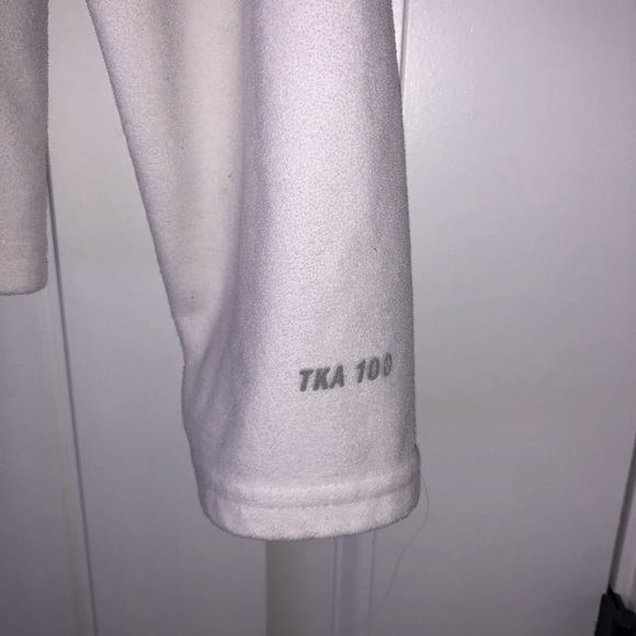 North Face White 1/4 Zip Fleece Size M - Picture 2 of 5